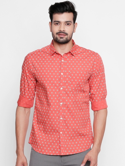 

BYFORD by Pantaloons Men Coral Slim Fit Floral Print Casual Shirt