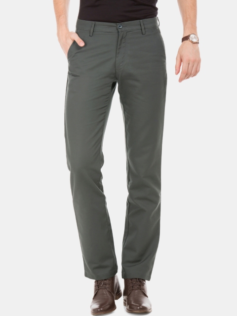 

Arrow Sport Men Olive Green Regular Fit Solid Regular Trousers