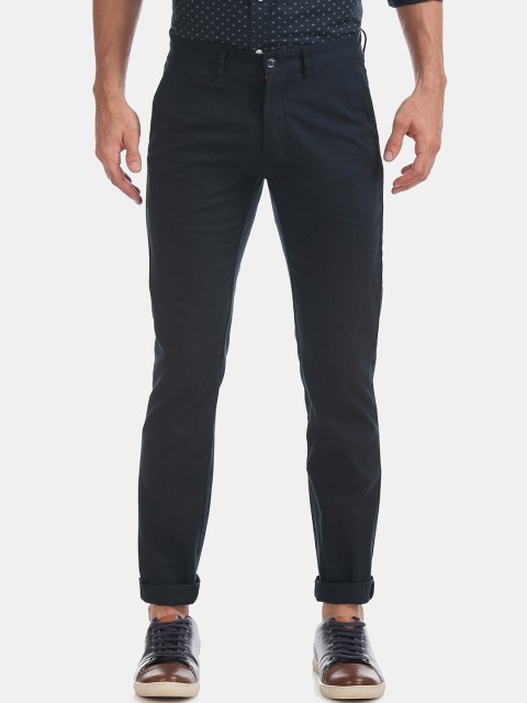 

Arrow Sport Men Navy Blue Slim Fit Solid Regular Trousers