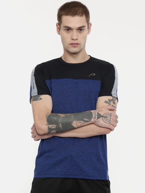 

Proline Active Men Blue & Black Colourblocked Round Neck T-shirt