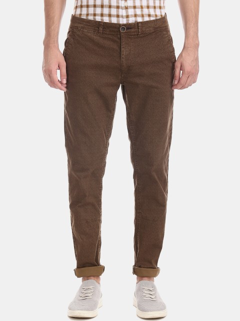 

Cherokee Men Brown Slim Fit Solid Regular Trousers