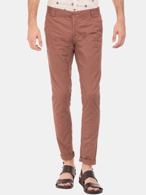 

Cherokee Men Brown Slim Fit Solid Regular Trousers