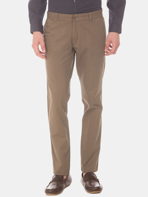 

Cherokee Men Brown Slim Fit Solid Regular Trousers