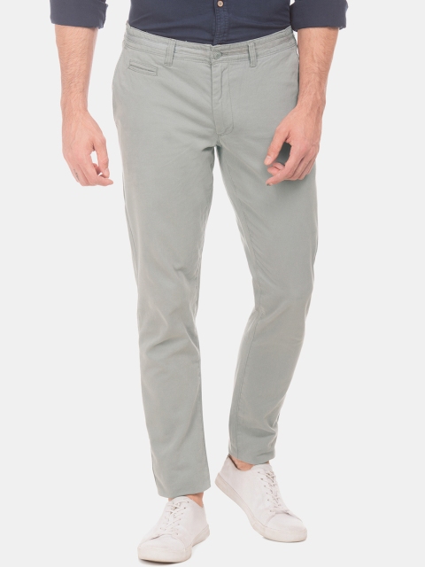 

Cherokee Men Grey Slim Fit Solid Regular Trousers