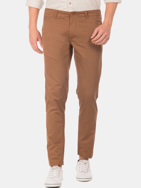 

Cherokee Men Brown Slim Fit Solid Regular Trousers