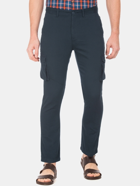 

Cherokee Men Navy Blue Slim Fit Solid Cargos
