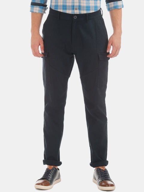 

Cherokee Men Navy Blue Regular Fit Solid Cargos