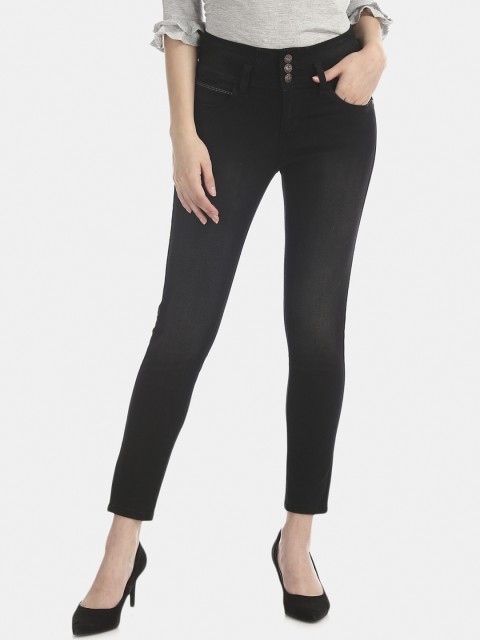 

Cherokee Women Black Skinny Fit Mid-Rise Clean Look Stretchable Jeans