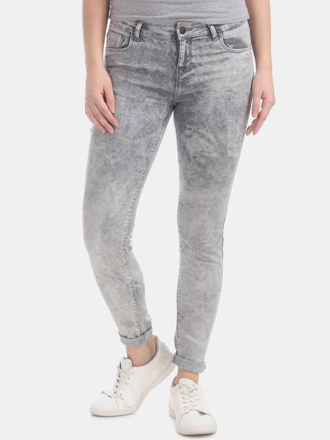 

Cherokee Women Grey Skinny Fit Mid-Rise Clean Look Stretchable Jeans