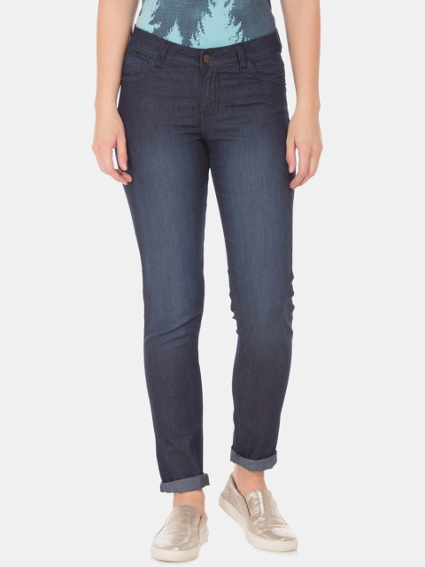 

Cherokee Women Blue Slim Fit Mid-Rise Clean Look Stretchable Jeans