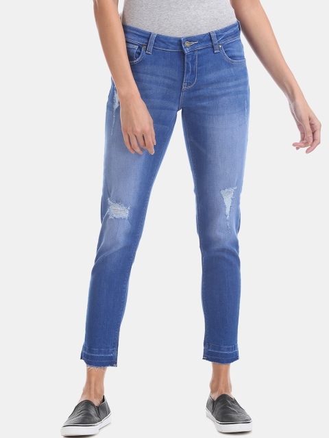 

Cherokee Women Blue Skinny Fit Low-Rise Mildly Distressed Stretchable Jeans