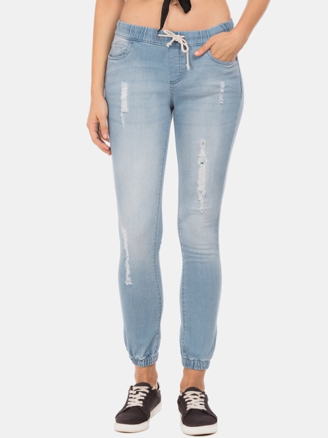 

Cherokee Women Blue Jogger Fit Mid-Rise Mildly Distressed Stretchable Jeans