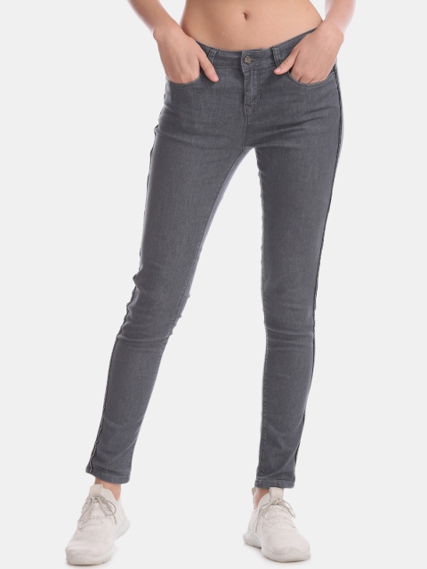 

Cherokee Women Grey Skinny Fit Mid-Rise Clean Look Stretchable Jeans