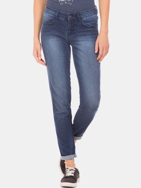 

Cherokee Women Blue Skinny Fit Mid-Rise Clean Look Stretchable Jeans
