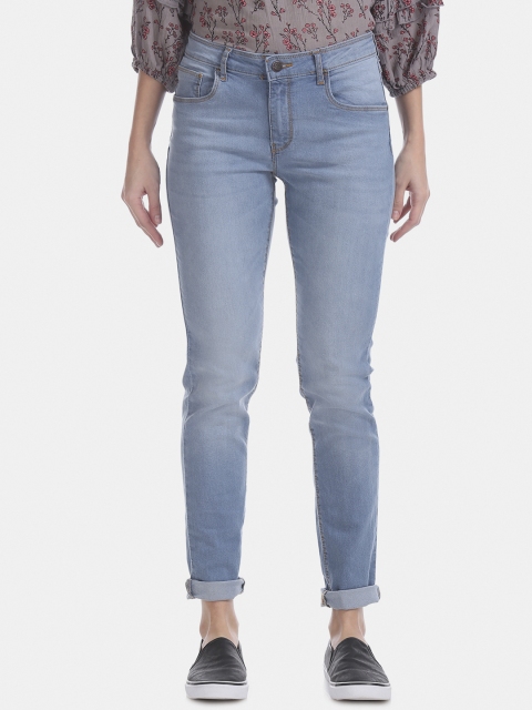 

Cherokee Women Blue Slim Fit Mid-Rise Clean Look Stone Washed Jeans