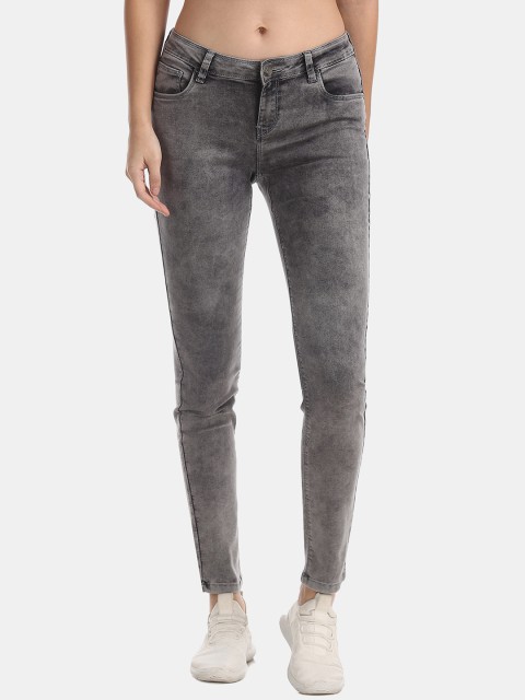

Cherokee Women Grey Skinny Fit Mid-Rise Clean Look Stretchable Jeans