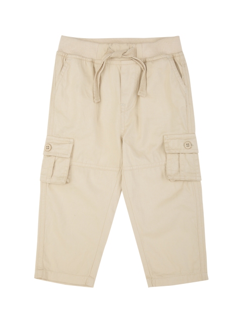 

Donuts Boys Beige Regular Fit Solid Cargos
