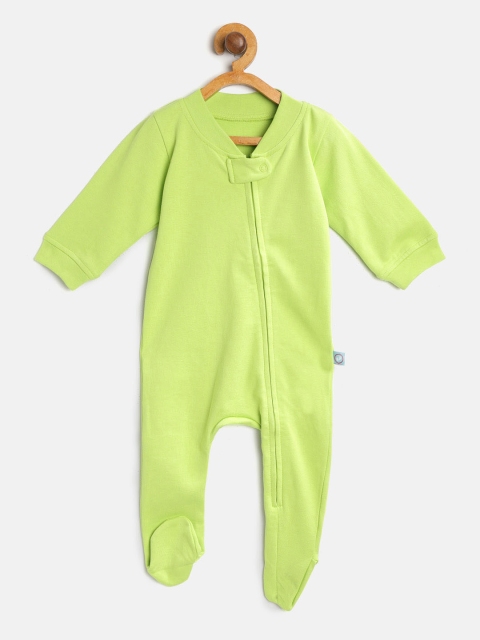 

Cherrytoes Kids Fluorescent Green Solid Organic Cotton Sustainable Sleepsuit