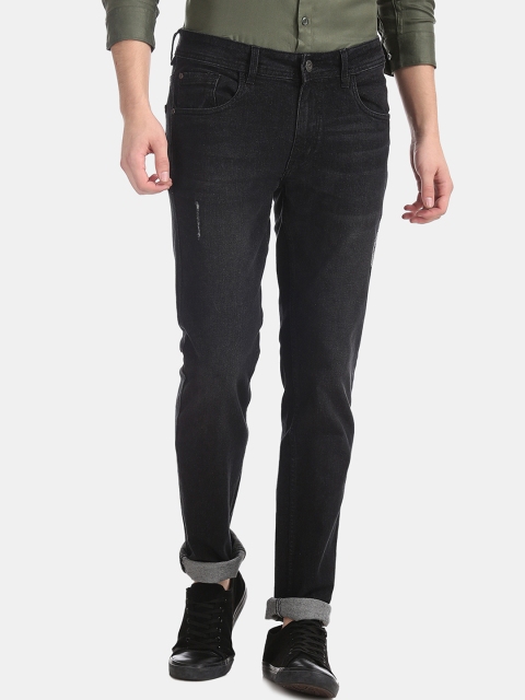 

Cherokee Men Black Slim Fit Low-Rise Mildly Distressed Jeans