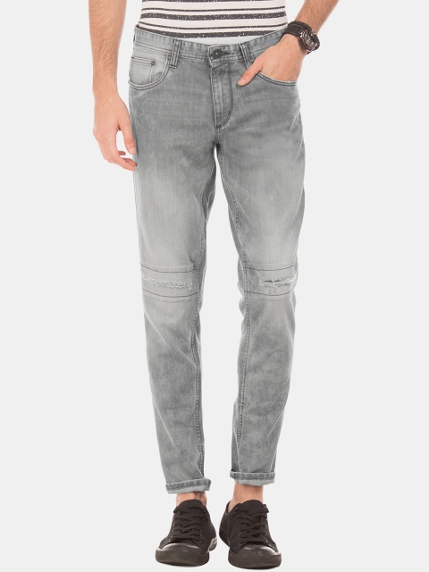 

Cherokee Men Grey Slim Fit Low-Rise Mildly Distressed Bleached Jeans