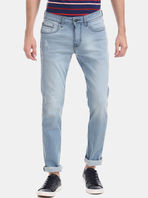 

Cherokee Men Blue Slim Fit Low-Rise Low Distress Stretchable Jeans