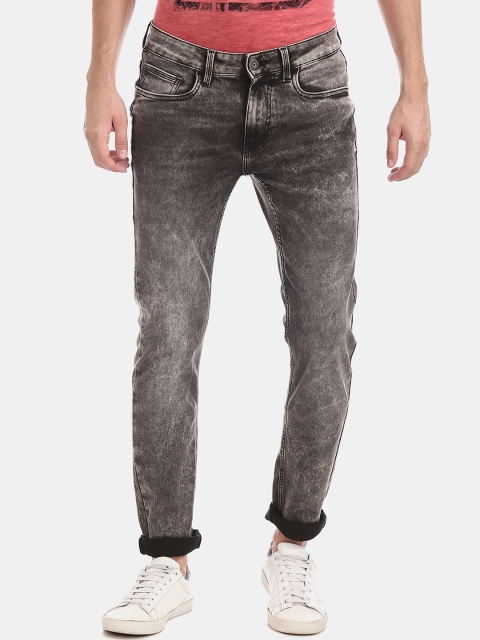 

Cherokee Men Grey Slim Fit Acid Wash Low-Rise Clean Look Stretchable Jeans