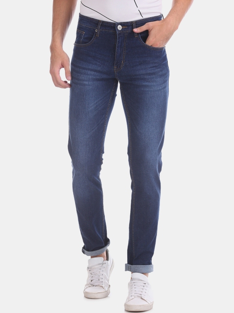 

Cherokee Men Navy Blue Slim Fit Stone Wash Low-Rise Clean Look Stretchable Jeans