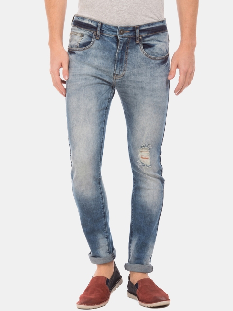 

Cherokee Men Blue Skinny Fit Low-Rise Mildly Distressed Jeans