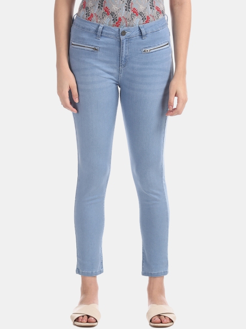 

Sugr Women Blue Regular Fit Mid-Rise Clean Look Stretchable Jeans