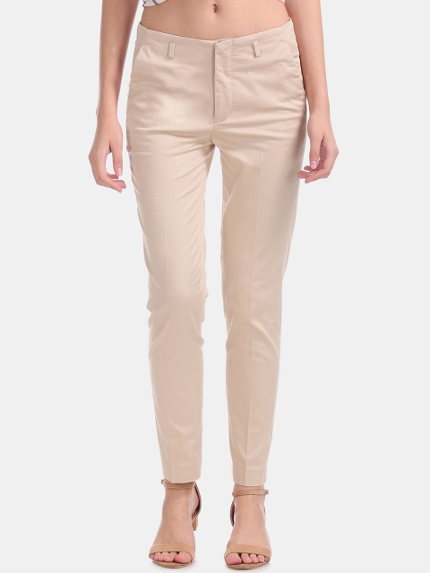 

Cherokee Women Beige Regular Fit Solid Regular Trousers