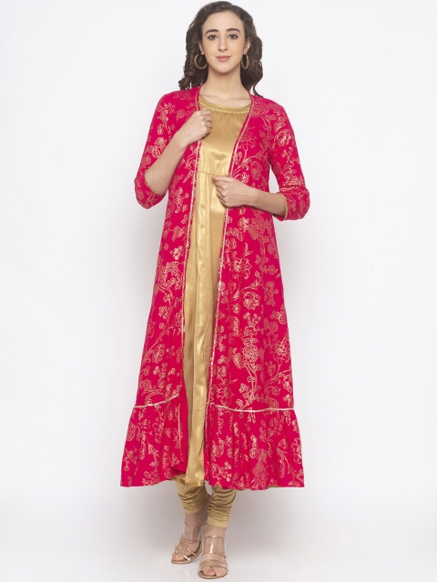 

Globus Women Pink Printed A-Line Kurta