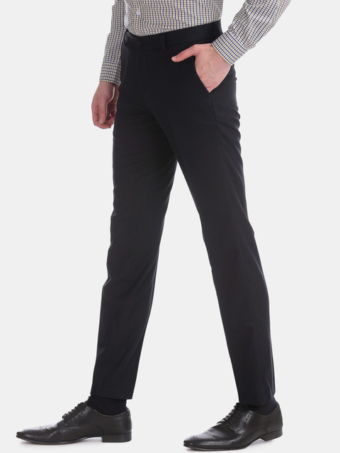 

Excalibur Men Black Regular Fit Solid Formal Trousers