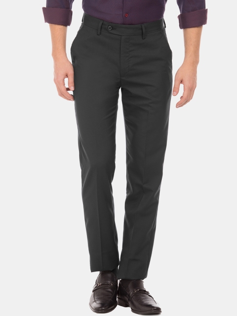 

Excalibur Men Black Slim Fit Solid Formal Trousers