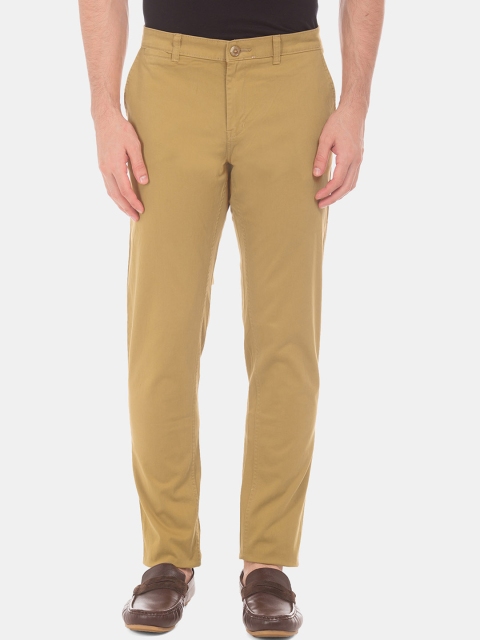 

Ruggers Men Brown Regular Fit Solid Regular Trousers