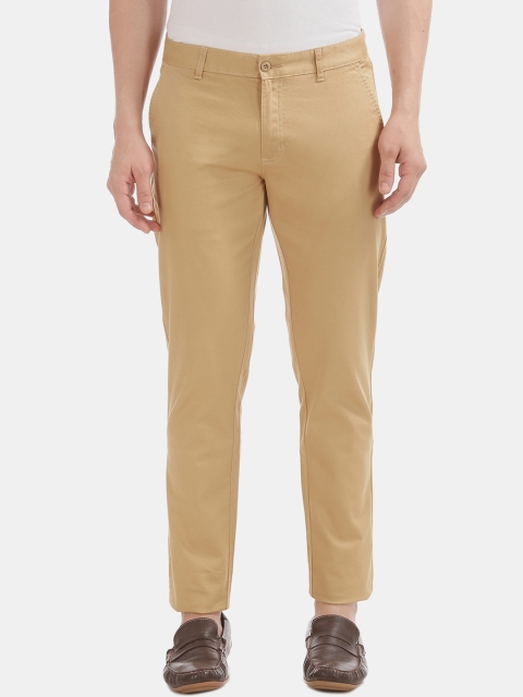 

Ruggers Men Beige Slim Fit Solid Regular Trousers