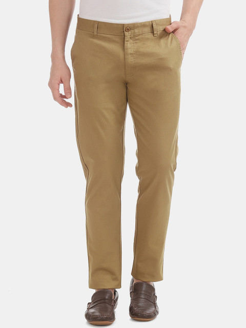 

Ruggers Men Beige Slim Fit Solid Regular Trousers
