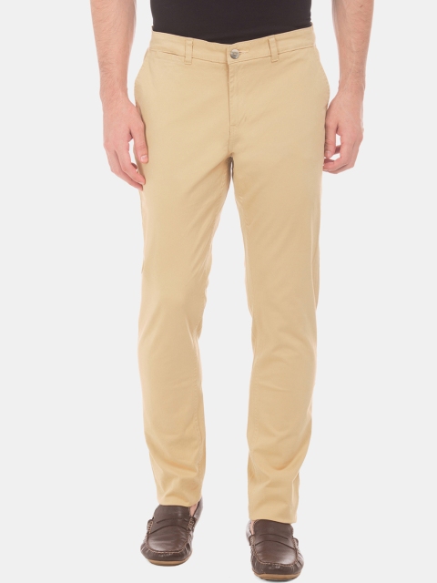 

Ruggers Men Beige Regular Fit Solid Trousers