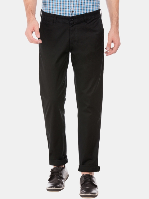 

Ruggers Men Black Regular Fit Solid Regular Trousers