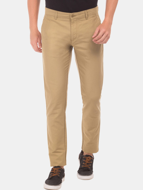 

Ruggers Men Brown Slim Fit Solid Regular Trousers