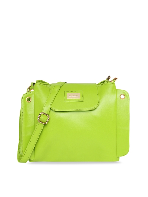 

KLEIO Fluorescent Green Solid Sling Bag