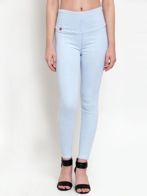 

Everlush Women Blue Solid Slim Fit Jeggings