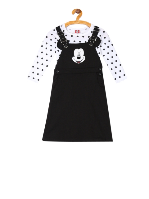 

Colt Girls Black Mickey Mouse Printed Pinafore Dress