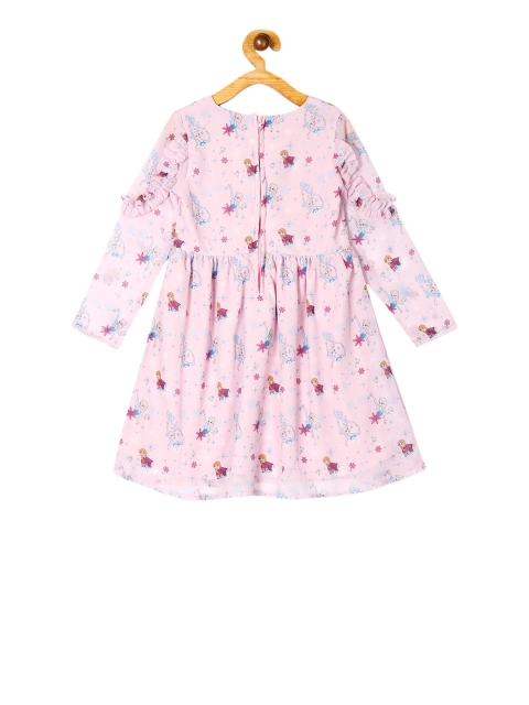 

Colt Girls Pink Frozen Printed Fit and Flare Dress