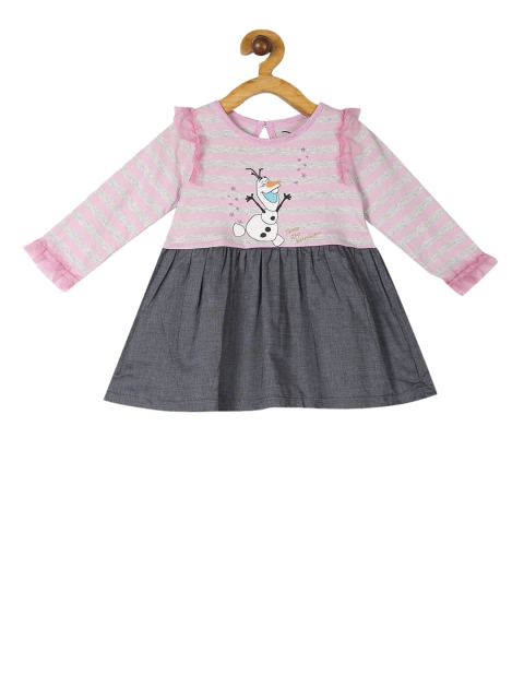 

Colt Girls Pink Frozen Printed Fit and Flare Dress