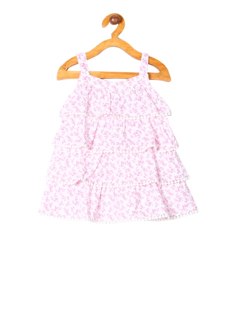

Donuts Girls Pink Printed Tiered Dress