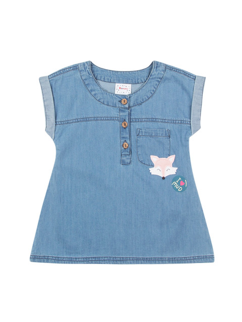 

Donuts Girls Infant Blue Solid A-Line Dress