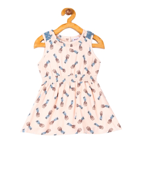

Donuts Girls Pink Printed Fit and Flare Dress