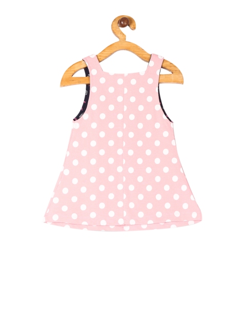 

Donuts Girls Pink Polka Dot Printed A-Line Dress
