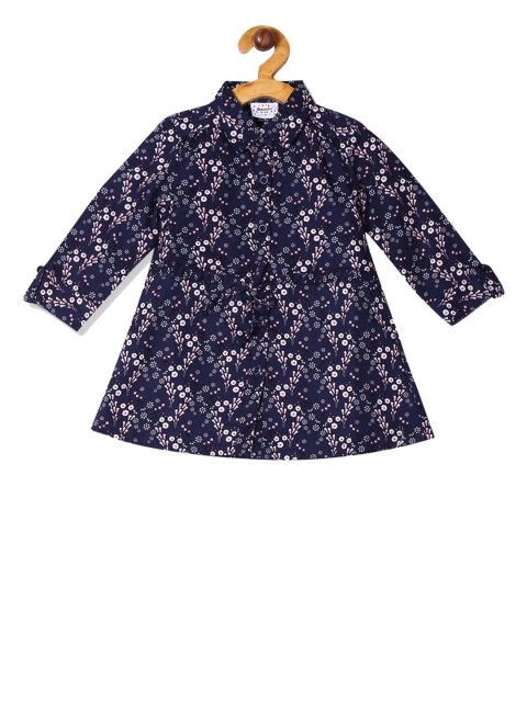 

Donuts Girls Navy Blue Printed Shirt Dress