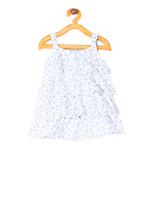 

Donuts Infant White Floral Print A-Line Dress